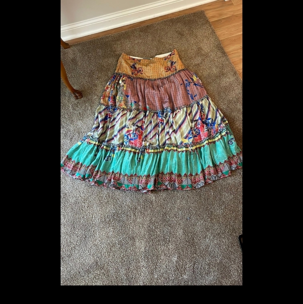 Anthropologie Bhanuni by Jyoti print bohemian skirt size 16